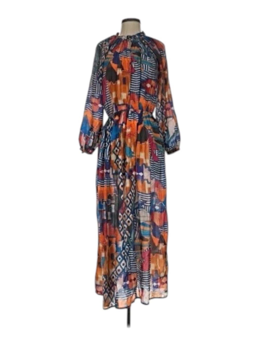Chufy Boho Multi-Color Long Sleeve Maxi Dress